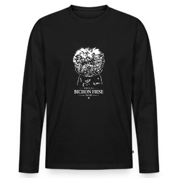 Bichon Frise Mom Dog Dogs Wilsigns - Men's Premium Organic Long Sleeve Shirt - black - Front - Nico (187cm)