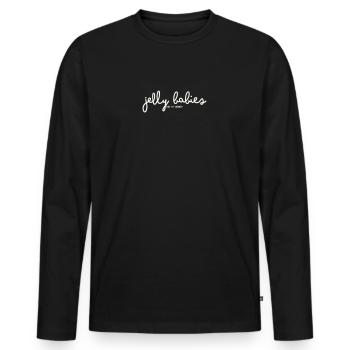 JELLY BABIES ARE MY HEROIN - Männer Premium Bio Langarmshirt - Schwarz - Vorne - Nico (187cm)