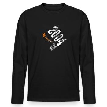2004 - Men's Premium Organic Long Sleeve Shirt - black - Front - Nico (187cm)