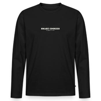 SMART COOKIES DON'T FOLLOW THE CRUMBS - Men's Premium Organic Long Sleeve Shirt - black - Front - Nico (187cm)