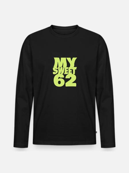 Sweet 62 - Men's Premium Organic Long Sleeve Shirt - black