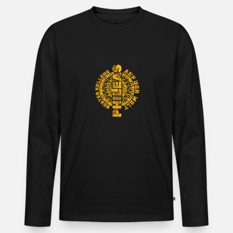 Phileas als Arbeit - Männer Premium Bio Langarmshirt - Schwarz