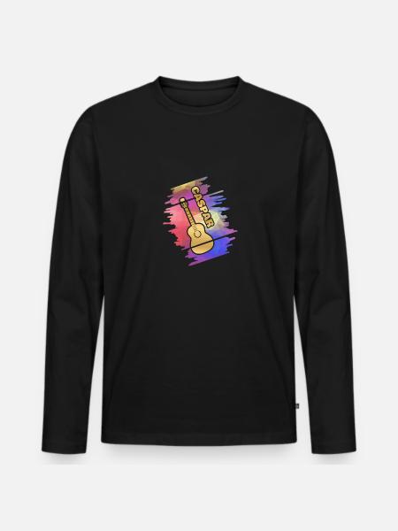 Gift for Caspar - Men's Premium Organic Long Sleeve Shirt - black