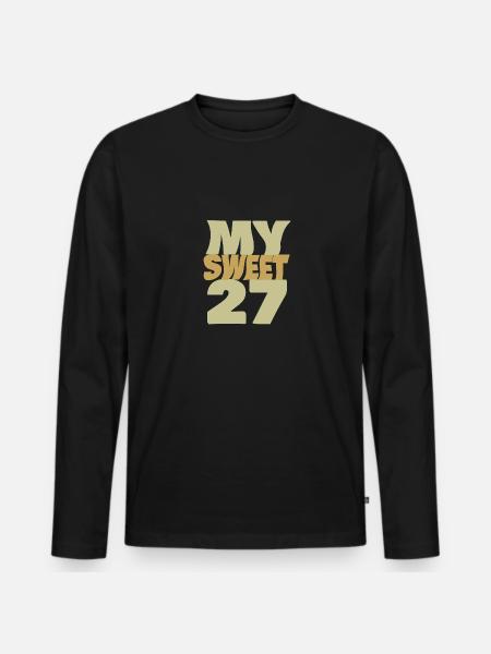 27 - T-shirt manches longues Premium bio Homme - noir