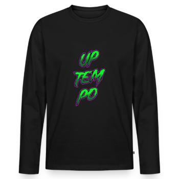 Uptempo Festival Design Pour Raver - T-shirt manches longues Premium bio Homme - noir - Devant - Nico (187cm)