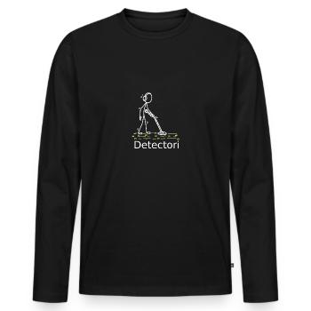 Geocaching metal detector - Men's Premium Organic Long Sleeve Shirt - black - Front - Nico (187cm)
