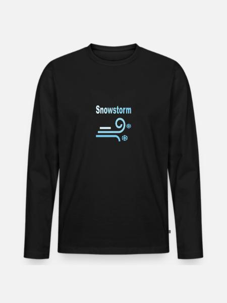 Snowstorm - Schneesturm - Men's Premium Organic Long Sleeve Shirt - black