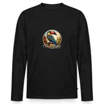 Arenal Volcano Costa Rica - Männer Premium Bio Langarmshirt - Schwarz - Vorne - Nico (187cm)