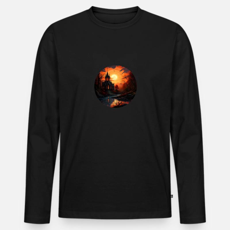sundowner - Männer Premium Bio Langarmshirt - Schwarz