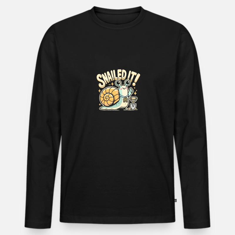 Geschnappt - Männer Premium Bio Langarmshirt - Schwarz