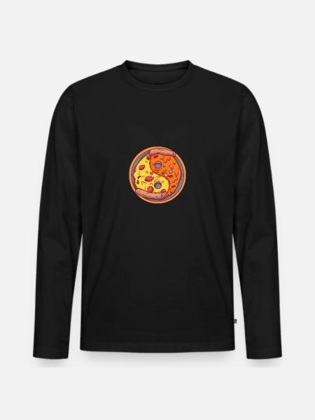 Pizza fusion in balance - Men's Premium Organic Long Sleeve Shirt - black