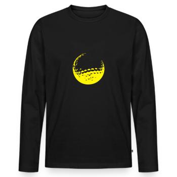 Praxis Golfball - Männer Premium Bio Langarmshirt - Schwarz - Vorne - Nico (187cm)