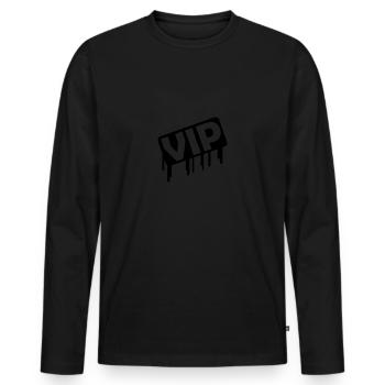 vip - Männer Premium Bio Langarmshirt - Schwarz - Vorne - Nico (187cm)