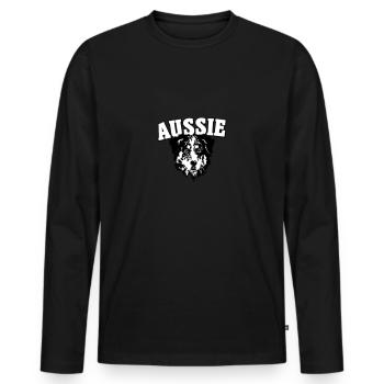 L'Aussie! - T-shirt manches longues Premium bio Homme - noir - Devant - Nico (187cm)