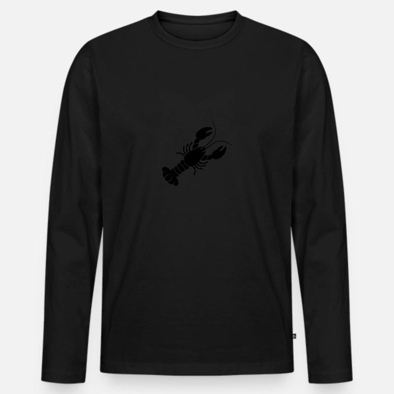 black lobster - Männer Premium Bio Langarmshirt - Schwarz
