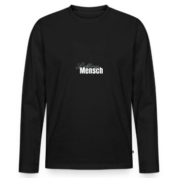 Lieblingsmensch - Männer Premium Bio Langarmshirt - Schwarz - Vorne - Nico (187cm)