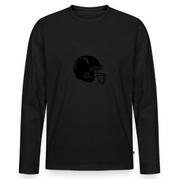 casque de football - T-shirt manches longues Premium bio Homme - noir - Devant - Nico (187cm)