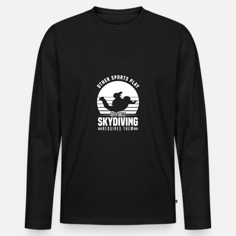 Skydiving Geschenkideen | Skydiver Sport Skydive - Männer Premium Bio Langarmshirt - Schwarz