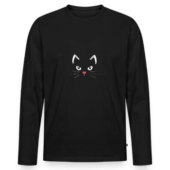 Kittens Kawaii, Pets, Pet - Men's Premium Organic Long Sleeve Shirt - black - Front - Nico (187cm)