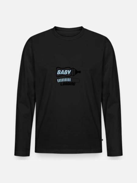 baby loading 2 - Men's Premium Organic Long Sleeve Shirt - black