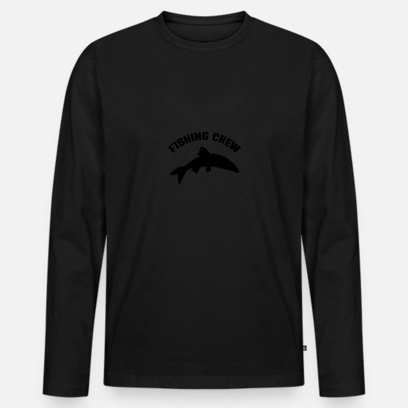 fishing crew 1 - Männer Premium Bio Langarmshirt - Schwarz