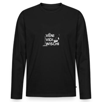 Cleaner cleaning woman cleaning house cleaning wiping - Men's Premium Organic Long Sleeve Shirt - black - Front - Nico (187cm)