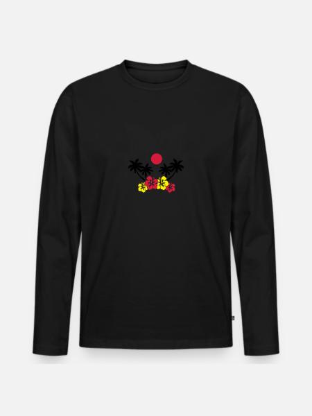 island - Men's Premium Organic Long Sleeve Shirt - black