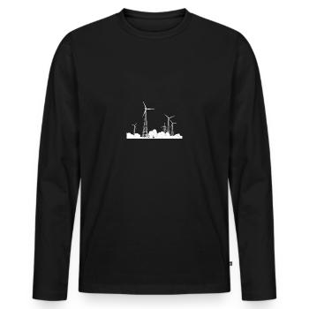 Fridays for Future - Männer Premium Bio Langarmshirt - Schwarz - Vorne - Nico (187cm)