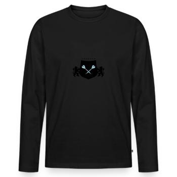 armoiries de fléchettes - T-shirt manches longues Premium bio Homme - noir - Devant - Nico (187cm)