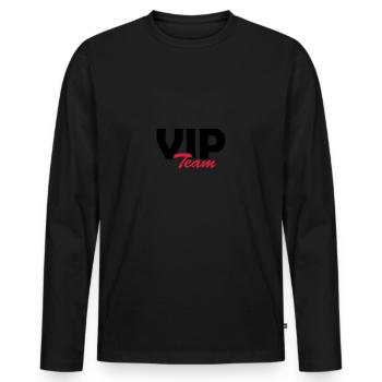 vip 2 - Männer Premium Bio Langarmshirt - Schwarz - Vorne - Nico (187cm)