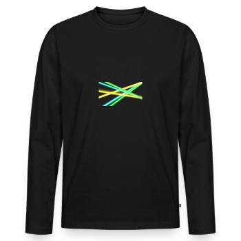 Neon - Männer Premium Bio Langarmshirt - Schwarz - Vorne - Nico (187cm)