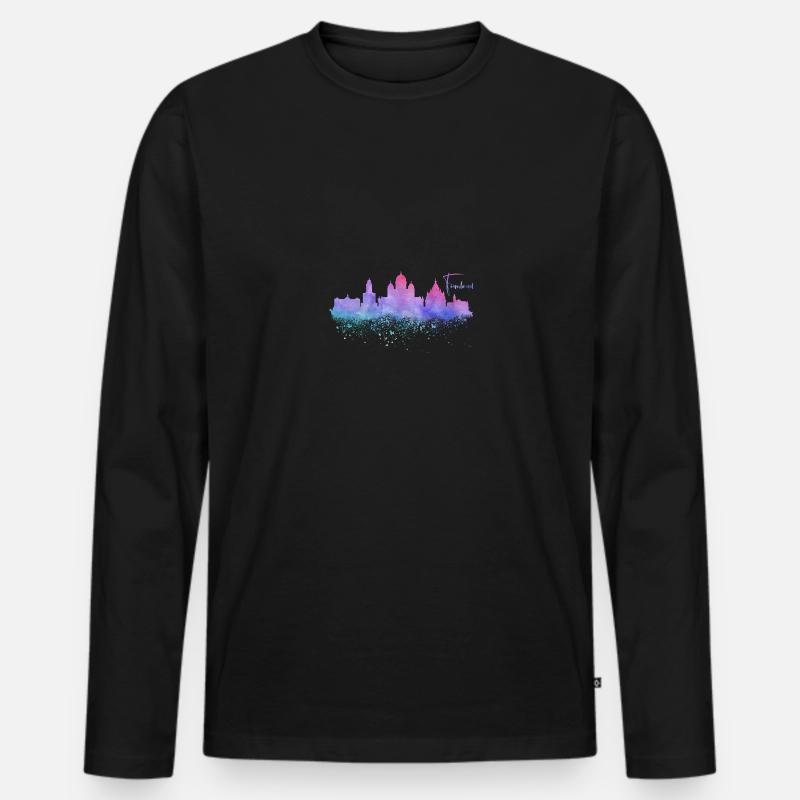 Finnland - Männer Premium Bio Langarmshirt - Schwarz