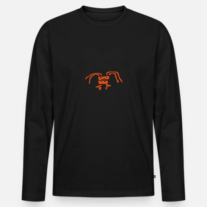 Abbildung nazca Peru1 - Männer Premium Bio Langarmshirt - Schwarz