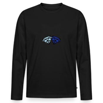 diamonds - Männer Premium Bio Langarmshirt - Schwarz - Vorne - Nico (187cm)