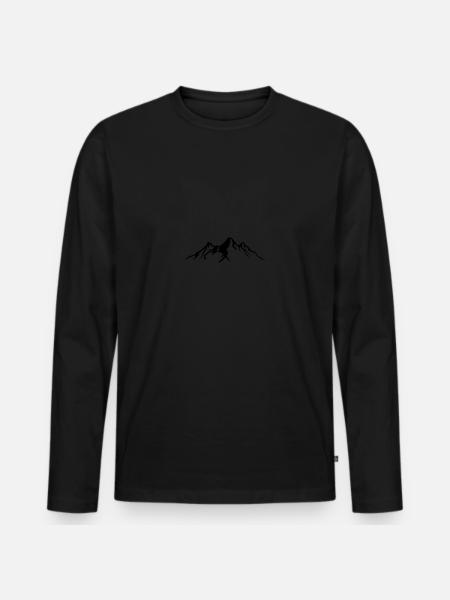 mountains - Men's Premium Organic Long Sleeve Shirt - black