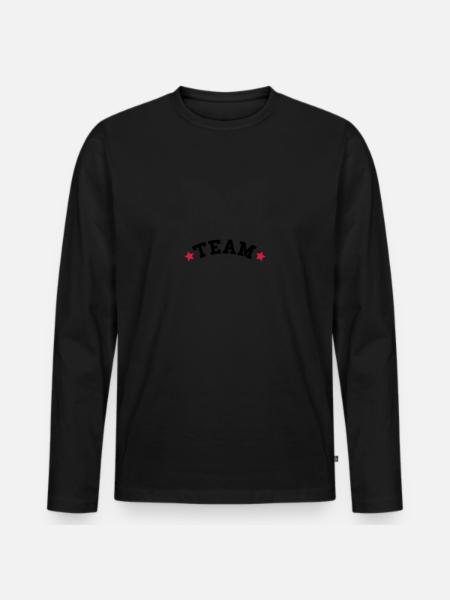team star - Men's Premium Organic Long Sleeve Shirt - black