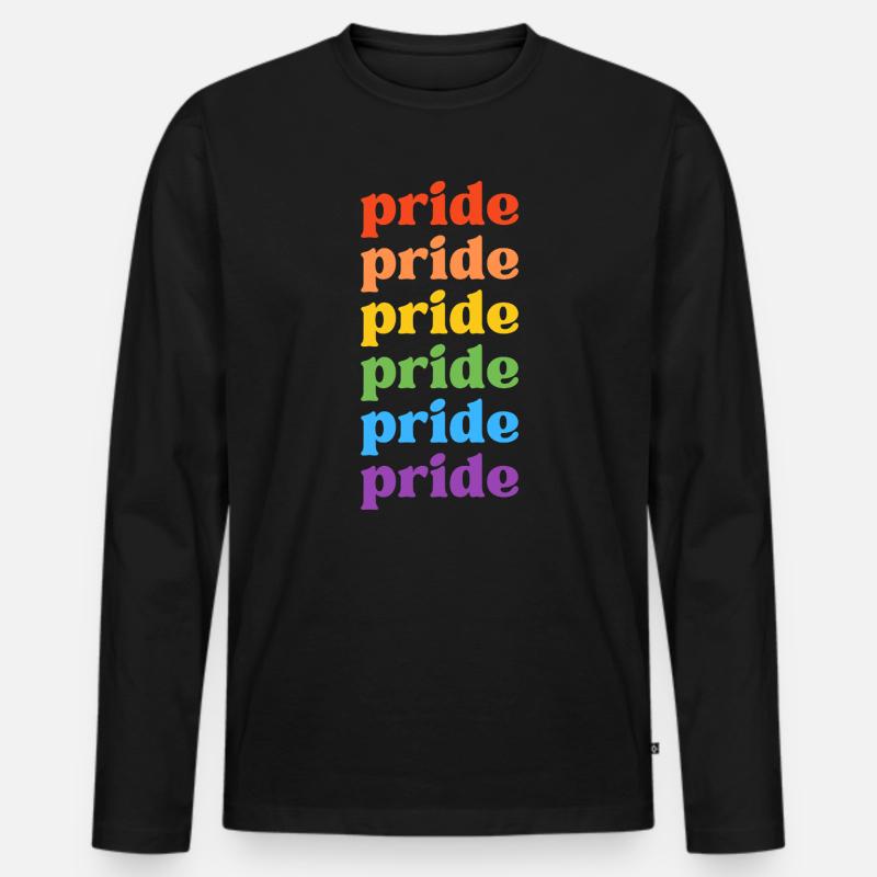 Pride - Männer Premium Bio Langarmshirt - Schwarz