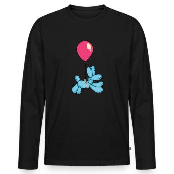 Balloon Animal Party Balloon Artist - Men's Premium Organic Long Sleeve Shirt - black - Front - Nico (187cm)