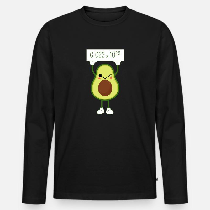 Avogadro-Nummer - Männer Premium Bio Langarmshirt - Schwarz