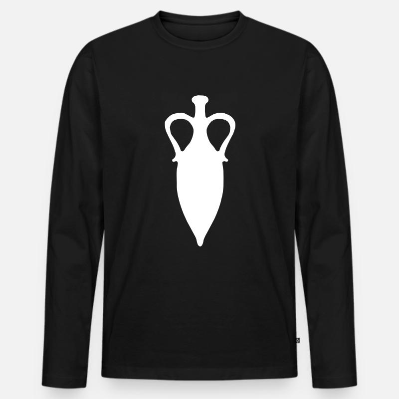 Amphora - Männer Premium Bio Langarmshirt - Schwarz