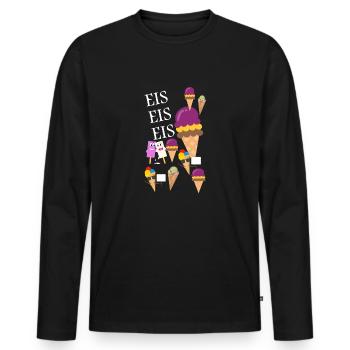Eis, Eis, Eis - Männer Premium Bio Langarmshirt - Schwarz - Vorne - Nico (187cm)