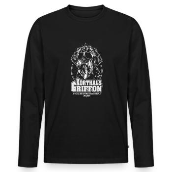 KORTHALS GRIFFON coolest people Hunde Wilsigns - Männer Premium Bio Langarmshirt - Schwarz - Vorne - Nico (187cm)