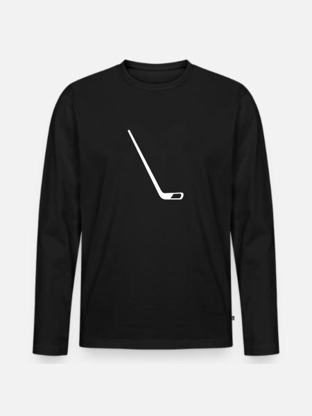 Ice hockey stick - Men's Premium Organic Long Sleeve Shirt - black