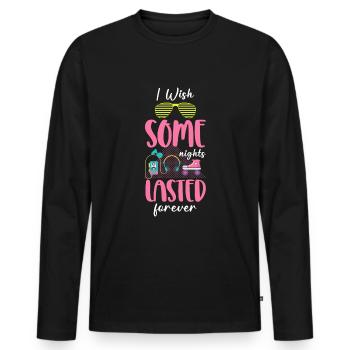 Party Party machen Abfeiern - Männer Premium Bio Langarmshirt - Schwarz - Vorne - Nico (187cm)