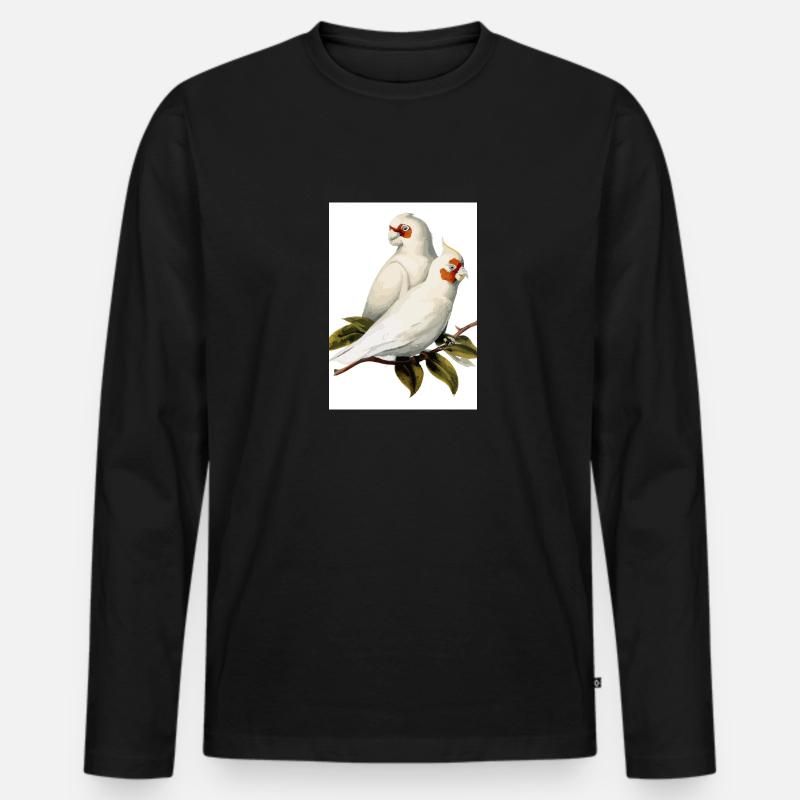 Rotsteißkakadu - Männer Premium Bio Langarmshirt - Schwarz