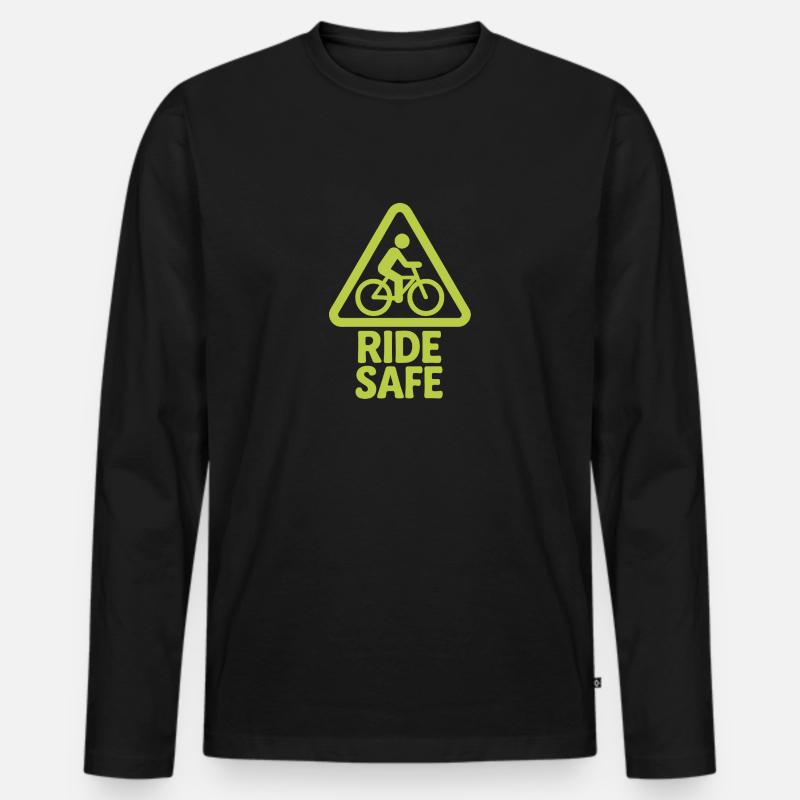 Ride Safe - Männer Premium Bio Langarmshirt - Schwarz