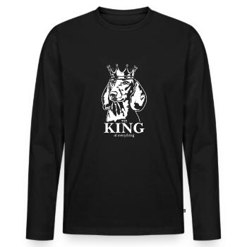 Teckel Teckel Roi de tout Chien Wilsigns - T-shirt manches longues Premium bio Homme - noir - Devant - Nico (187cm)