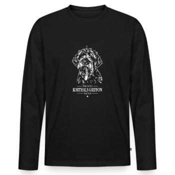 Korthals Griffon Maman Chien Chien Wilsigns - T-shirt manches longues Premium bio Homme - noir - Devant - Nico (187cm)