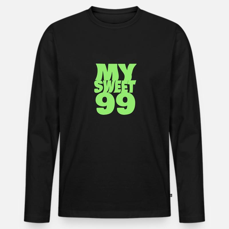 Süß 99 - Männer Premium Bio Langarmshirt - Schwarz