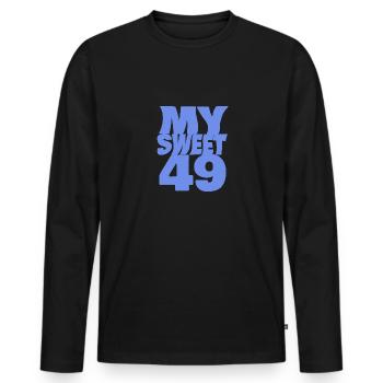 Sweet 49 - Men's Premium Organic Long Sleeve Shirt - black - Front - Nico (187cm)